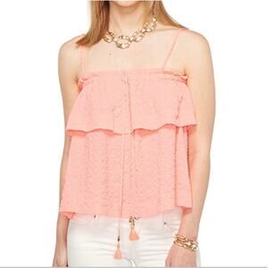 Lilly Pulitzer Bright Coral Reef Mays Tank Top Size Large